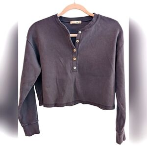 Aritzia Wilfred Free Ribbed Crop Top Small